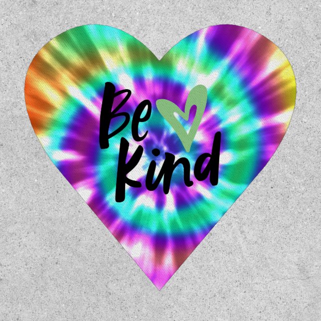 Be Kind Tie Dye Pattern Patch (Front)