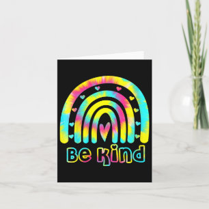 Be Kind Tie Dye Rainbow Kindness Autism Awareness Card