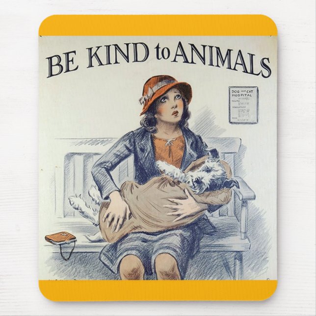 Be Kind To Animals mousepad (Front)