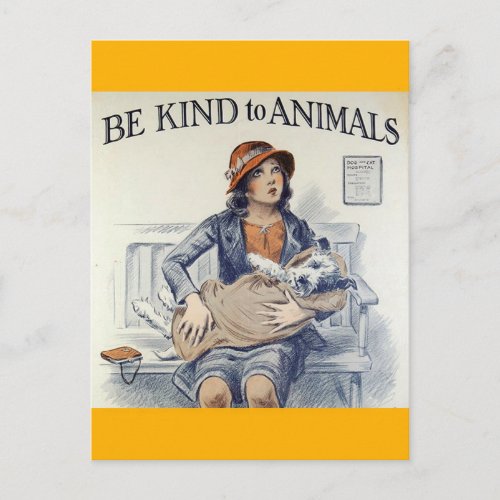 Be Kind To Animals postcard