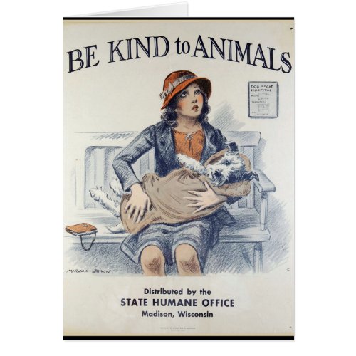 Be Kind to Animals _ Vintage Poster