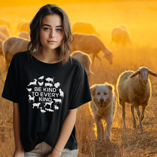Be Kind to Every Kind, Animal Vegan Activism T-Shirt