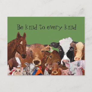 Be kind to every kind postcard
