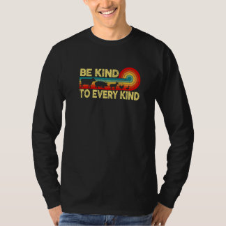 Be Kind To Every Kind Retro Vegan Vegetarian Men W T-Shirt