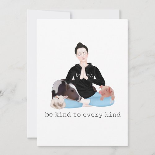 be kind to every kind thank you card