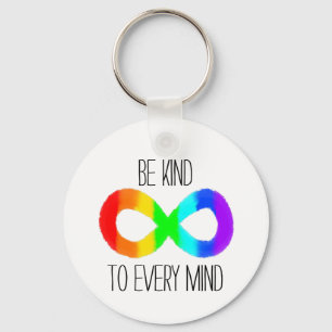 Be Kind to Every Mind - Autism Acceptance Rainbow Keychain