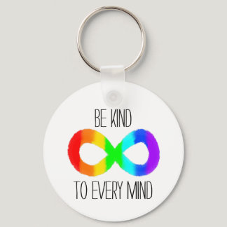 Be Kind to Every Mind - Autism Acceptance Rainbow Keychain