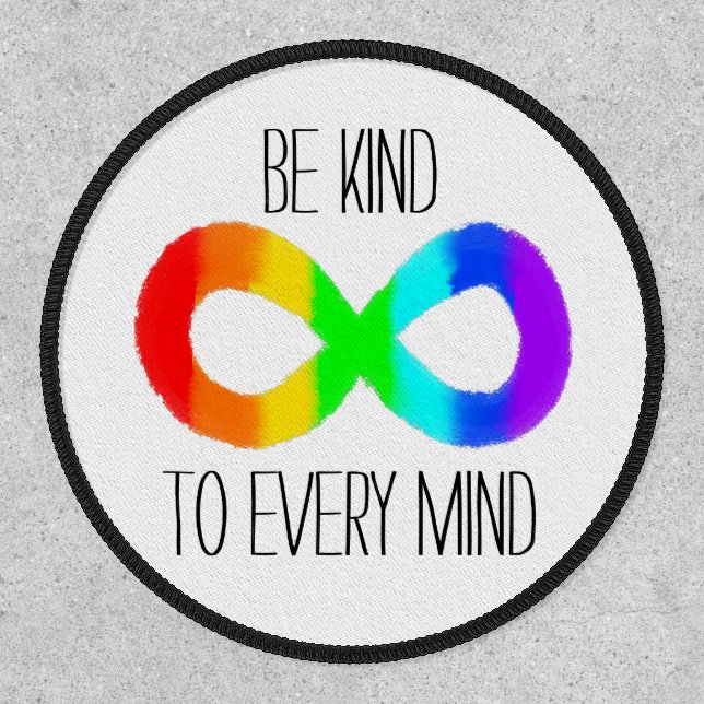 Be Kind to Every Mind - Autism Acceptance Rainbow Patch (Front)