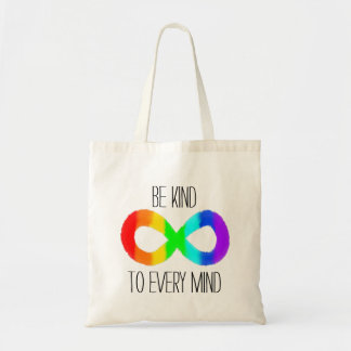 Be Kind to Every Mind - Autism Acceptance Rainbow Tote Bag
