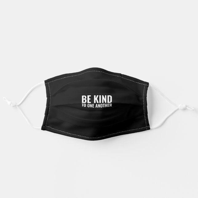 Be kind to one another adult cloth face mask (Front, Unfolded)