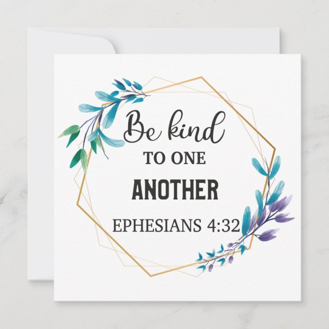 Be Kind To One Another Thank You Card (Front)