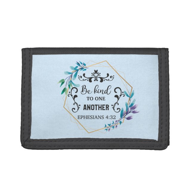 Be Kind to One Another Tri-fold Wallet (Front)