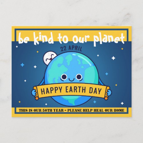 Be KIND to our Planet _ Environmental Earth Day Postcard