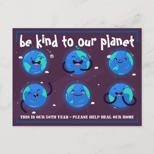 Be KIND to our Planet _ Environmental Earth Day Postcard