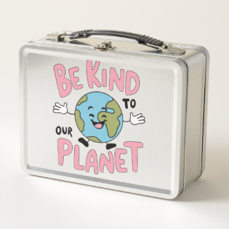 Be Kind to Our Planet 💚 Metal Lunch Box