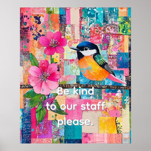 Be Kind to our staff please Poster (Front)