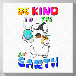 Be Kind To The Earth Canvas Photo Tile