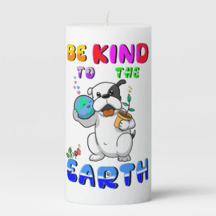 Be Kind To The Earth Pillar Candle