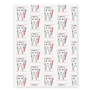 Be Kind To Your Dentist Funny Temporary Tattoos