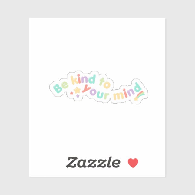 Be Kind to Your Mind | Cute Stars Peach Candy Sticker (Sheet)