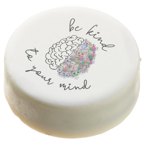 Be Kind To Your Mind Floral Brain Mental Health Chocolate Covered Oreo
