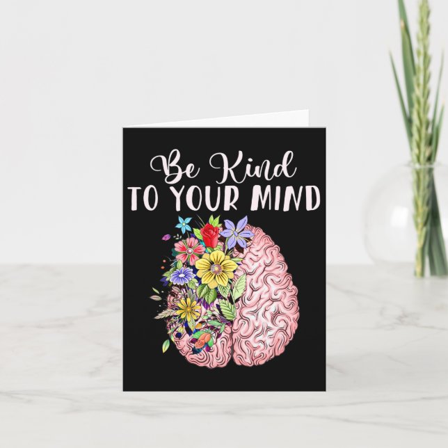 Be Kind To Your Mind Mental Health Awareness Month Card (Front)