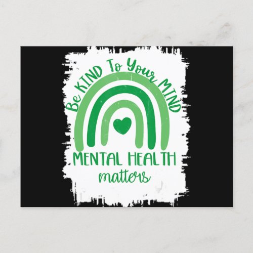 Be Kind To Your MindMental Health Matters Autism Postcard