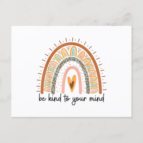 Be Kind to your Mind Mental Health matters Postcard