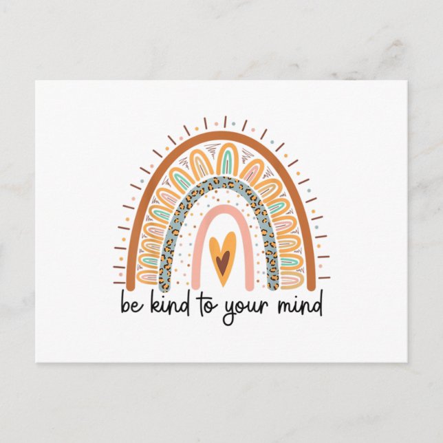 Be Kind to your Mind Mental Health matters Postcard (Front)
