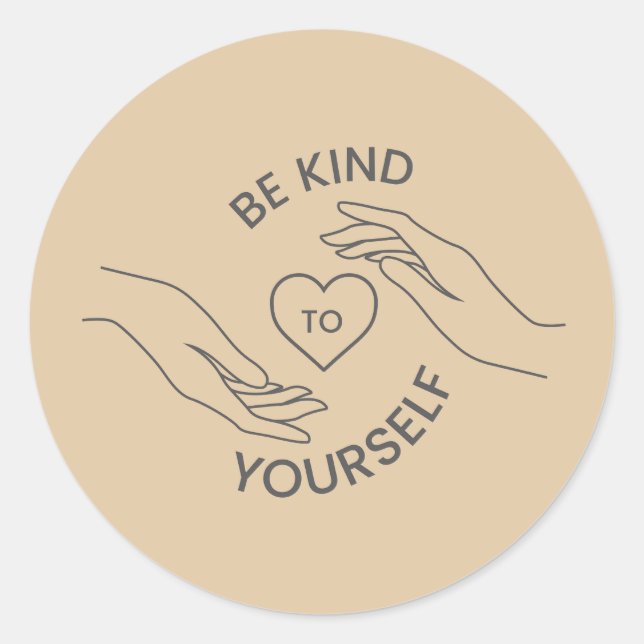 Be Kind to Yourself | Gentle Reminder Line Sticker (Front)