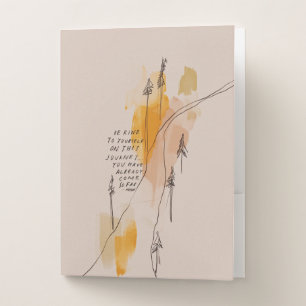 Be Kind To Yourself - Inspirational quote Poster Pocket Folder