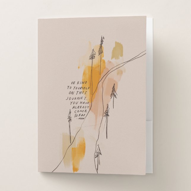 Be Kind To Yourself - Inspirational quote Poster Pocket Folder (Front)