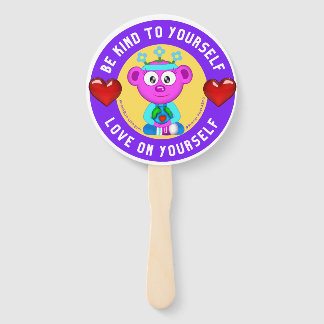 Be Kind To Yourself -Love on Yourself Hand Fan
