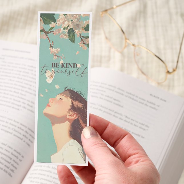 Be Kind To Yourself Motivational Bookmark (Hand)