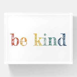 Be Kind Vintage Color Paperweight