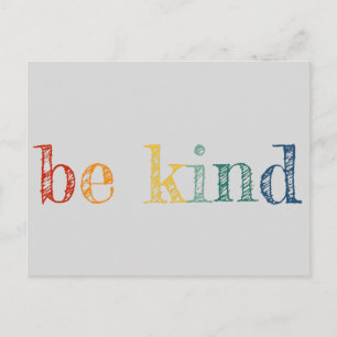 Be Kind Vintage Color Postcard