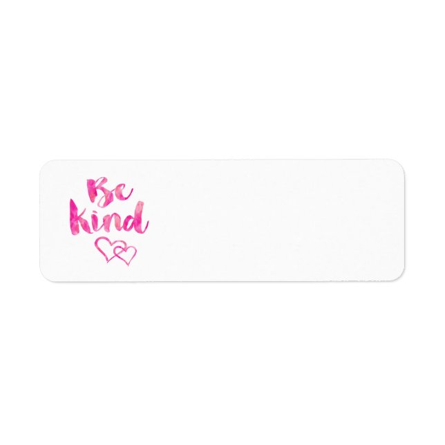 Be Kind Watercolor Inspirational Quote Motivationa Label (Front)