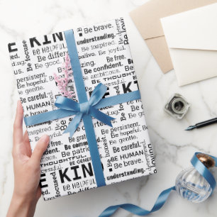 Be Kind Word Cloud On White Wrapping Paper