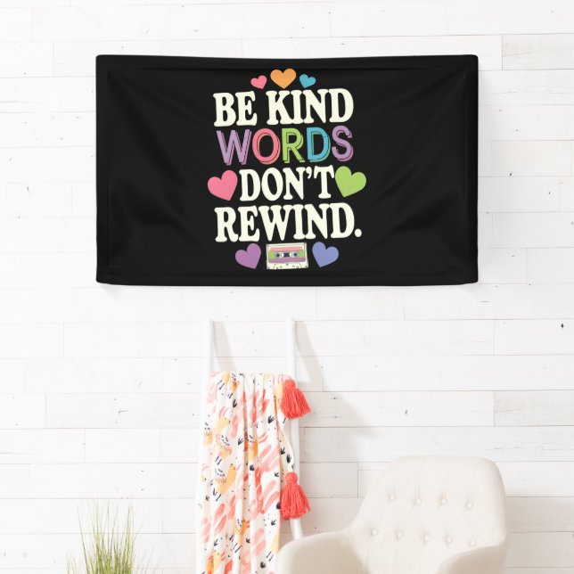 Be Kind Words Don't Rewind Funny Banner (Insitu)