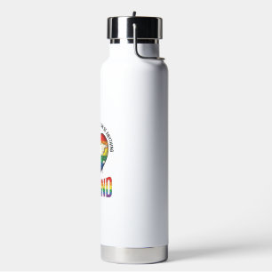 Be Kind World Heart Rainbow Vector T-Shirt Design_ Water Bottle