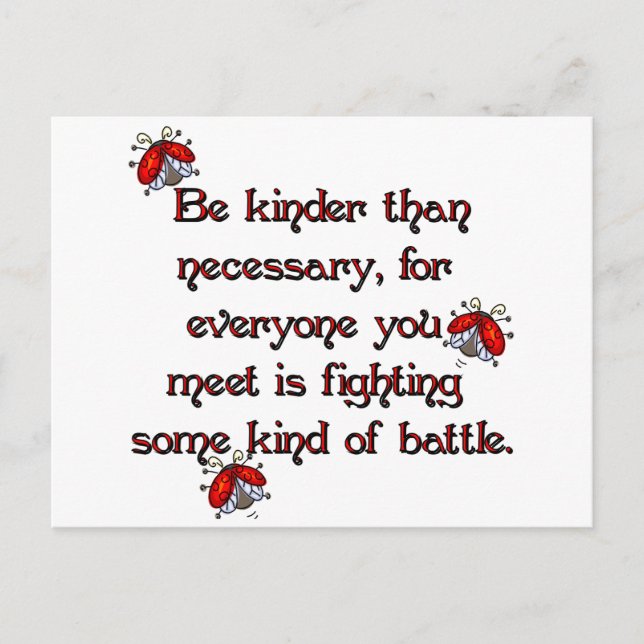 Be Kinder Postcard (Front)