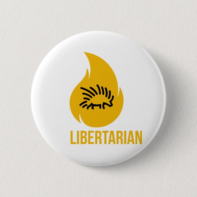 Be Libertarian Porcupine Button (Front)