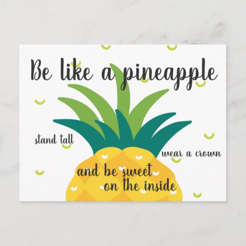 Be like a pineapple _ Postkarte Postcard