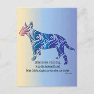 Be like hurricane and tiger postcard