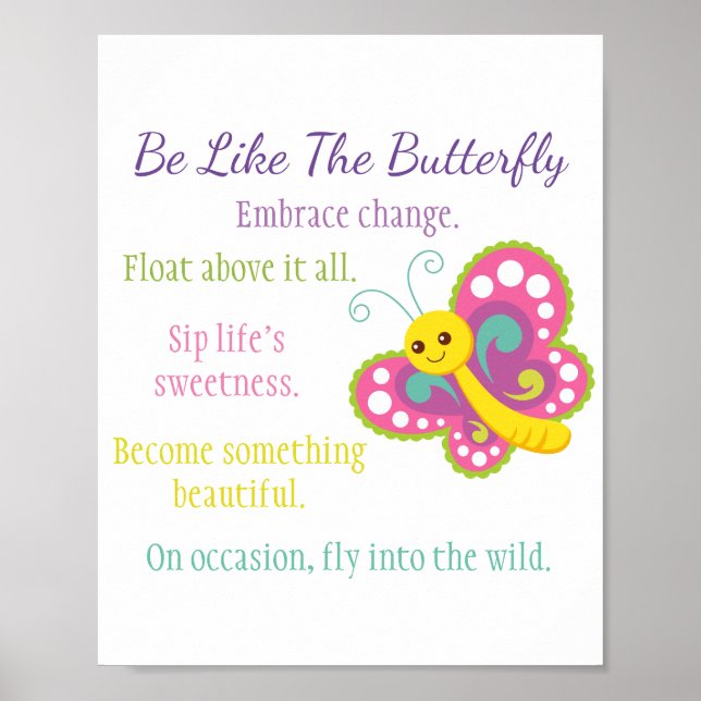 Be Like the Butterfly Kids Poster (Front)