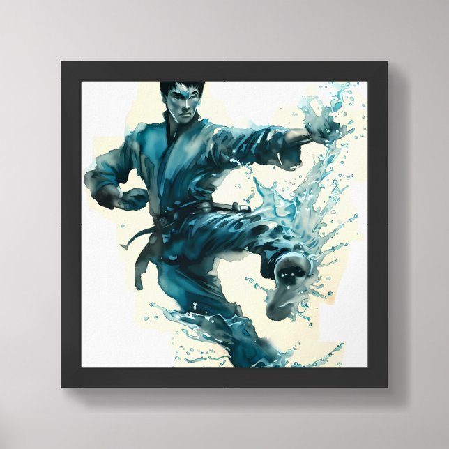 🌊 "Be Like Water" 🌊 Framed Art (Framed Front)