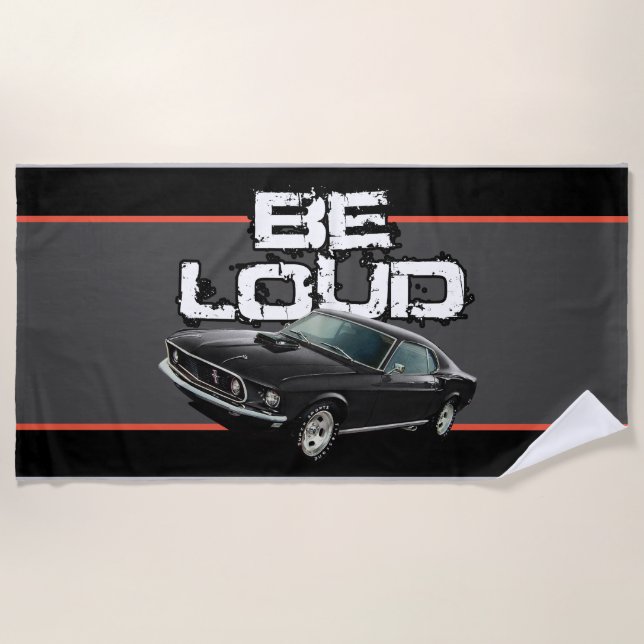 Be Loud Fastback Beach Towel (Front)