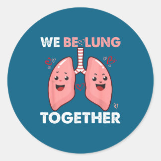 Be-lung together happy valentine's day couples classic round sticker