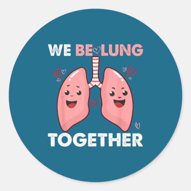 Be-lung together happy valentine's day couples classic round sticker (Front)