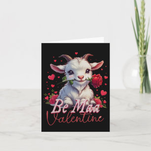 Be Maa Valentine Goat Heart Cute Goat Happy Valent Card